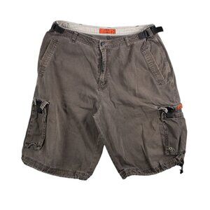 Jag Faded Baggy Cotton Cargo Shorts / 36